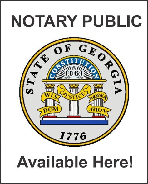 Georgia Notary Public Sign
