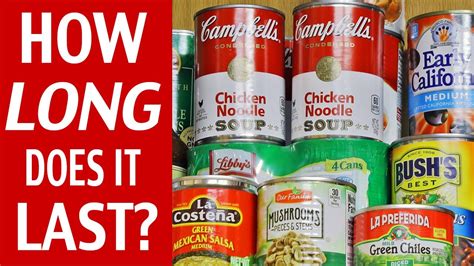 How Long Does Canned Food Last List Of 20 Canned Goods Youtube
