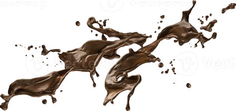 Chocolate Splash Isolated On White Background With Clipping Path