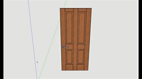 How To Make A Door In Sketchup Sketchup Tutorial How To Model A Door