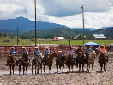 Ranchers Gathering For A Rodeo In Colorado Editorial Stock Photo