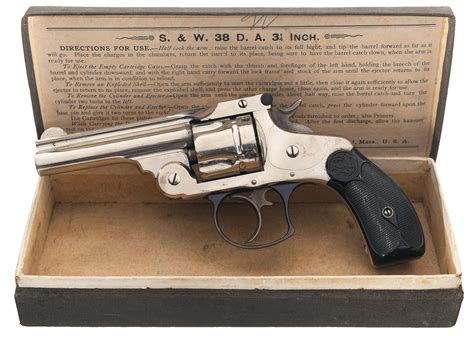 Smith And Wesson 38 Double Action 2nd Model Revolver With Box Rock Island Auction