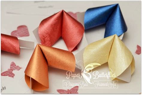 Bespoke Origami Fortune Cookie Wedding Favours Set Of 10 Origami
