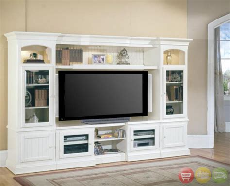 Maybe you would like to learn more about one of these? Hartford 4 Piece Traditional Vintage White Wall Unit TV ...