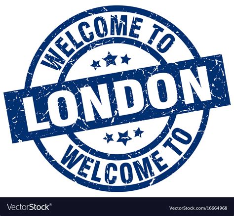 Welcome To London Blue Stamp Royalty Free Vector Image