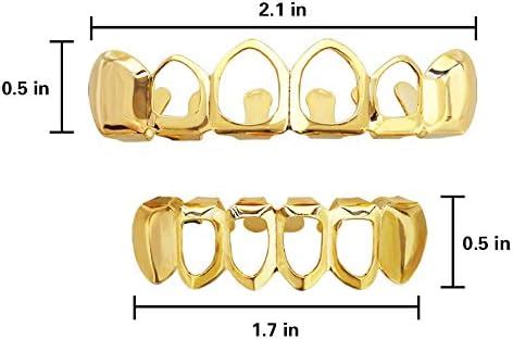 Amazon Tsanly Open Face Grillz Teeth K Gold Grillz Plated Caps