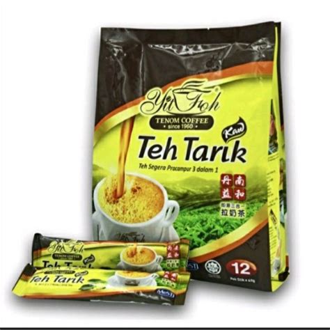 Yitfoh Teh Tarik Instant 3 In 1 Premix Milk Tea 480g 40g X 12 Sticks