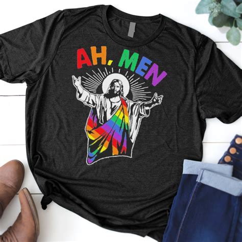 Lgbt Jesus Ah Men T Shirt