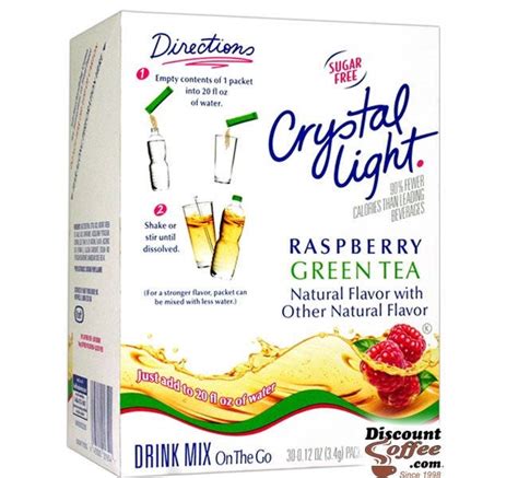 Raspberry Green Tea Crystal Light On The Go Drink Mix Sugar Free