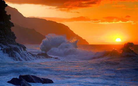 68 Hawaii Sunset Wallpaper On Wallpapersafari