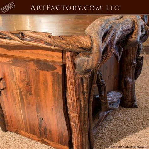 Custom Log Style Executive Desk Fine Art Wild Wood Desk Log Style