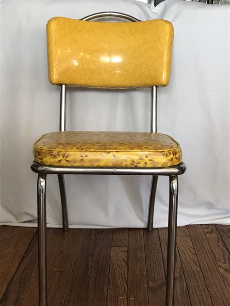 Vintage Chrome Vinyl Diner Chair 1950s Authentic Diner Chair