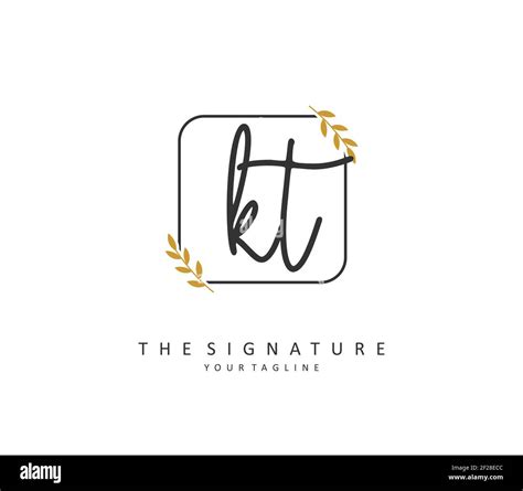 K T Kt Lettre Initiale écriture Manuscrite Et Logo De Signature Un Concept D écriture