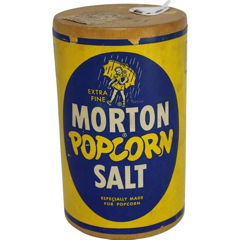 Vintage Morton Popcorn Salt Cardboard Container | Popcorn salt, Salt, Popcorn