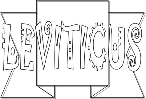 Bible Coloring Pages Leviticus Books Of The Bible