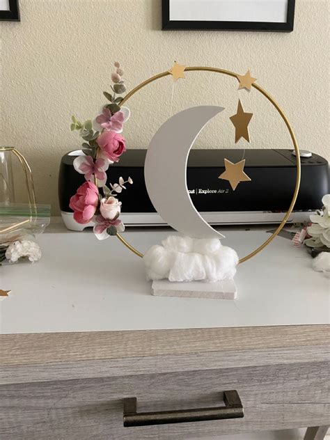 Moon And Stars Centerpiece In 2021 Girl Baby Shower Centerpieces