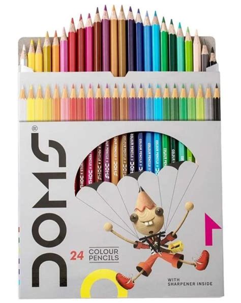 Multicolor Polymer Graphite Pencils Doms 24 Shades Colours Pencil For
