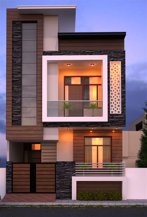 Modren Exterior Elevation House Balcony Design Indian House Exterior
