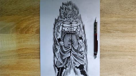 How To Draw Goku Mastered Ultra Instinct Full Body Pencil Sketch