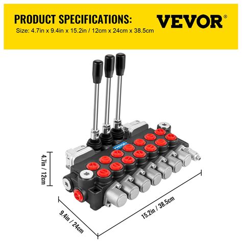 Buy Vevor Hydraulic Directional Control Valve 7 Spool Hydraulic Spool