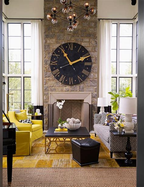 Black And Yellow Living Room Contemporary Black And Yellow Living Room