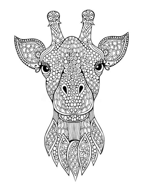 Zentagle Giraffe Coloring Pages For Adults