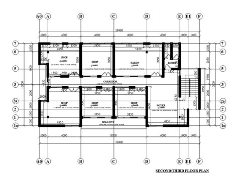 X M Second Third Restaurant Cum Shop Plan Is Given In This Autocad Drawing File This Is G