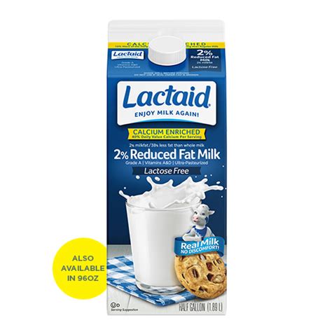 Lactaid® Calcium Enriched Reduced Fat 2 Lactose Free Milk Lactaid®
