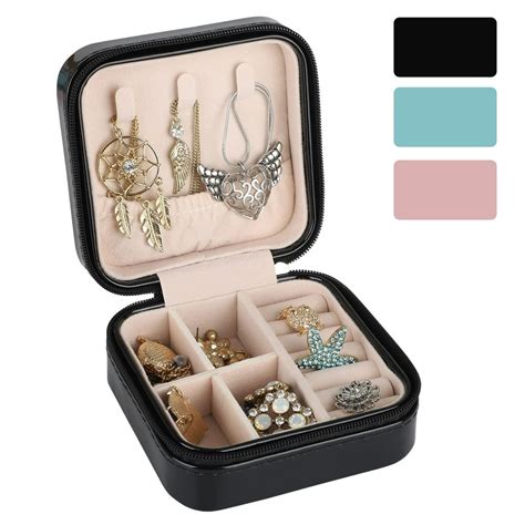 Eeekit Jewelry Box For Women Eeekit Jewelry Organizer With Zipper For Earrings Bracelets