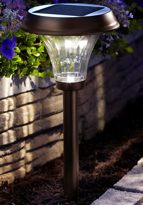 Solar garden lights not only bring a warm glow to your garden, patio, or pathway, but they also bring out the excellence of your home's design and add an they also use solar energy to cut off electricity bills. Large Outdoor 24 LED Solar Garden Pathway Light