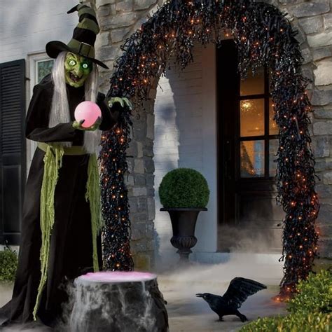 Animated Wilma Witch Halloween Porch Halloween Mantel Halloween Lights