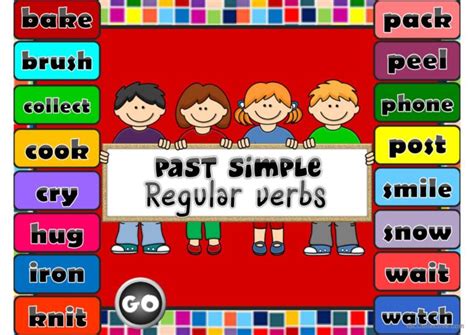 Past Simple Regular Verbs GAME G English ESL Powerpoints