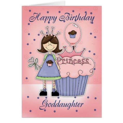 Godbabe Birthday Card Cupcake Princess Zazzle Com Birthday Cards For Niece