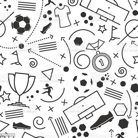 Abstract Seamless Soccer Wallpaper Pattern Stock Illustration