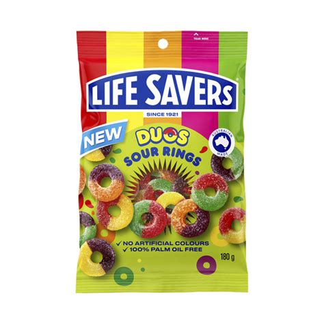 Buy Lifesavers Sour Gummy Rings 180g Coles