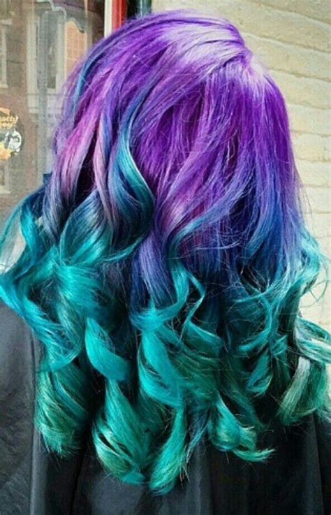 Crieffgriefs tagged me in this book challenge! Purple to Green Ombre Hairstyle | Purple, green hair, Teal ...