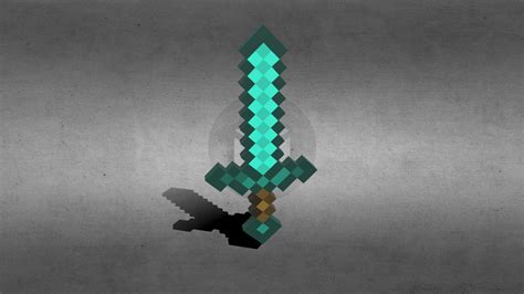 Diamond Minecraft Sword Download Free 3d Model By Alinagi E97ecca