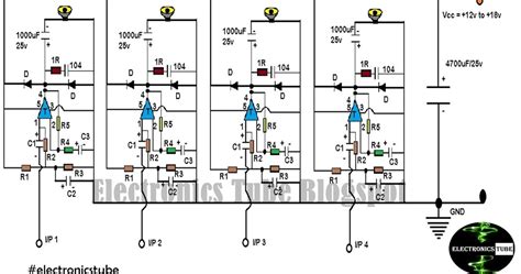 This is circuit diagram of powerful audio amplifier. Homemade 4.1 Amplifier Circuit Diagram using TDA2030 / LM358/ MJE3055/ MJE2955