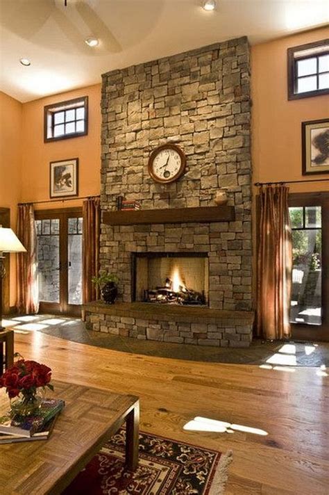 26 Awesome Traditional Stone Fireplace Decorating Ideas You Can Copy