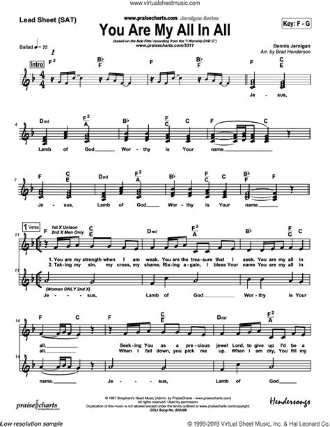 The list of free notes is constantly updated, mainly represented by the arrangements of the piano. Jernigan - You Are My All in All sheet music for concert band (orchestration)
