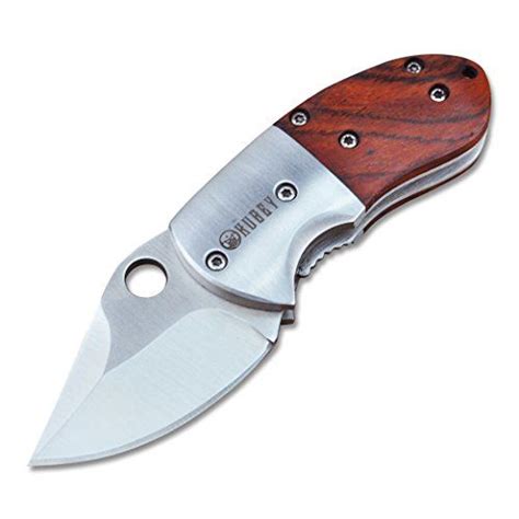 Kubey Mini Folding Pocket Knife 440a Stainless Steel Rosewood Handle