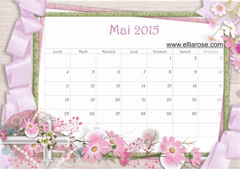 Calendrier Mois De Mai