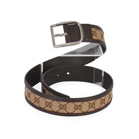 Gucci Gg Buckle Belt Brown S 90 36 New Luxity