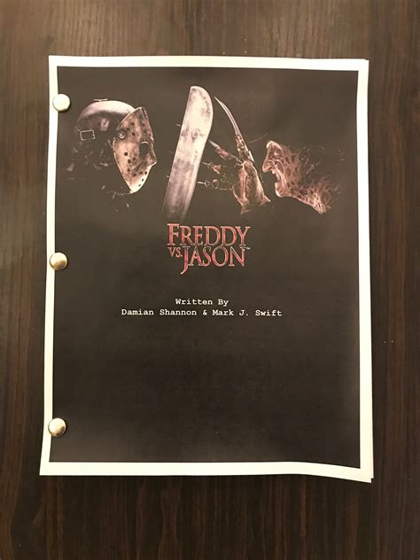 Freddy Vs Jason Movie Script Reprint Full Screenplay Full Etsy