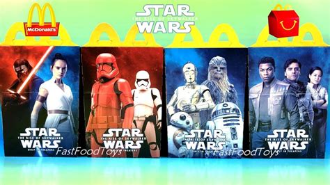 2019 Mcdonalds Star Wars Happy Meal Toys Boxes Collection Full World
