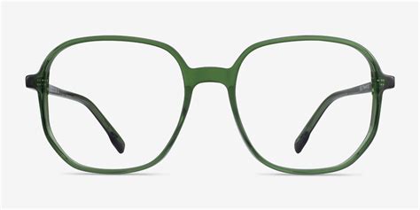 Natural Square Clear Green Glasses For Women Eyebuydirect Canada