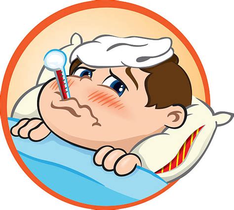 Cartoon Of A Sick Person In Bed Clip Art Vector Images And Illustrations
