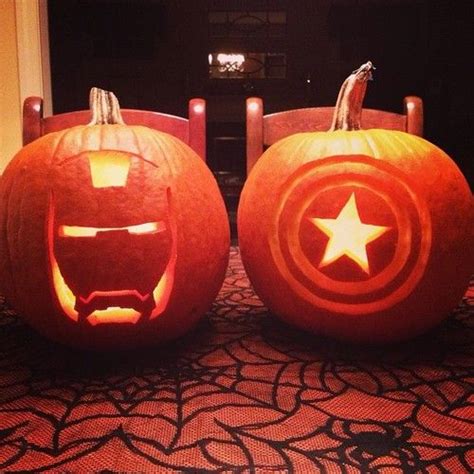 Jillianleedy My Brother Brandon And I Carved Avengers Pumpkins I