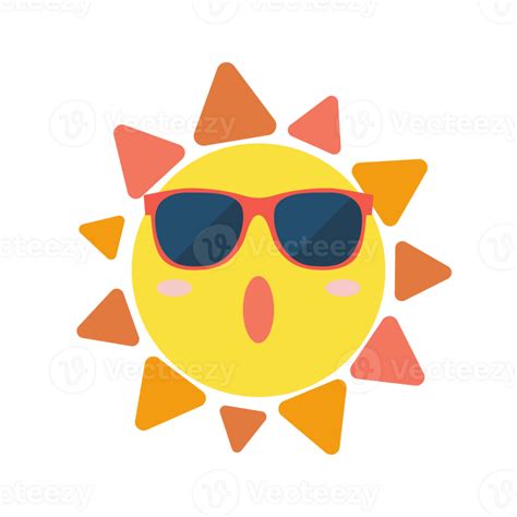 Summer Sun Wearing Sunglasses 29893191 Png
