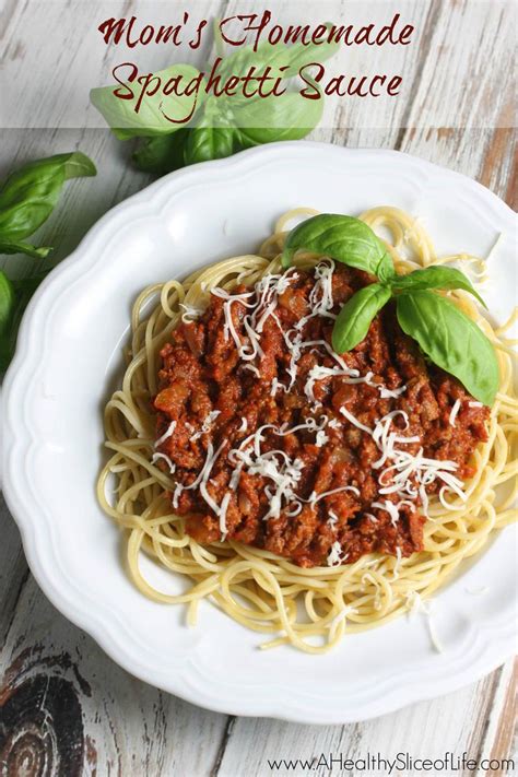 Moms Homemade Spaghetti And Meat Sauce Recipe